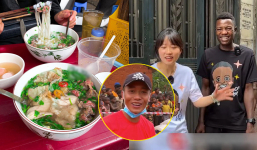 Biểu cảm của Lindo - bạn thân Quang Linh Vlog lần đầu ăn phở, ra sao mà ai cũng nhận 'rể Việt Nam'?