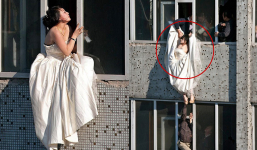 Sự thật đau lòng đằng sau tấm ảnh cô dâu lơ lửng giữa trời được hàng xóm chụp lại