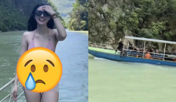 Xôn xao hình ảnh nữ du khách diện bikini ở Hà Giang khiến ai đi ngang cũng ngoái đầu nhìn
