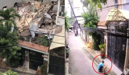 Rùng mình camera ghi lại khoảnh khắc căn nhà 4 tầng đổ sập ở TP.HCM, xác định nguyên nhân ban đầu là gì?