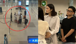 Hoa hậu Ý Nhi xuất hiện ở sân bay cùng bạn trai sau 3 tháng lùm xùm, netizen thắc mắc 'đi đâu đây?'