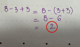 Bài toán 8 - 3 + 3 bằng 2 hay 8 gây tranh cãi, cô giáo nói 1 câu ai cũng câm nín