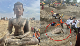 Tìm thấy tượng Phật 1.000 năm tuổi giữa lòng sông Mê Kông, nguồn gốc từ đâu?
