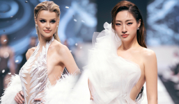 Đương kim Miss World 2024 đọ sắc với Lương Thùy Linh trong show của NTK Lê Thanh Hòa