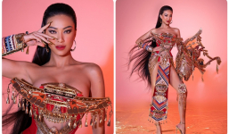Tung ảnh diện trang phục dân tộc ở Miss Supranational, Kim Duyên khiến CĐM ái ngại vì trang phục bị chê 'hở bạo'