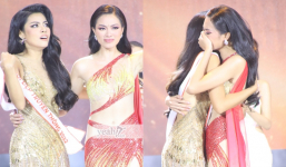 Biểu cảm khó hiểu của 2 mỹ nhân Miss Fitness Vietnam: Hoa hậu nhăn nhó, Á hậu 1 lại 'drama' như phim Ấn Độ?