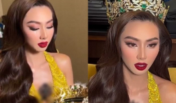 Thùy Tiên rơi nước mắt trong lần cuối được đội vương miện Hoa hậu Hòa bình Quốc tế