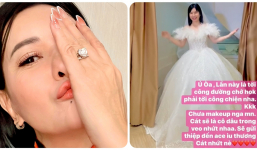 Cát Phượng thử váy cưới, thông báo lên xe hoa sau 6 tháng công bố chia tay Kiều Minh Tuấn?
