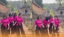 4 người phụ nữ quay clip uốn éo nhảy nhót tại chùa Bổ Đà, công an vào cuộc xác minh làm rõ