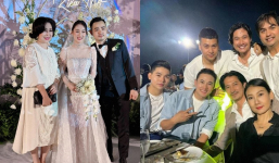Cặp đôi ông bố trẻ Hà Trí Quang - Thanh Đoàn trốn con diện đồ đôi hội ngộ dàn sao ở đám cưới