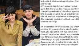 BTC một show diễn bênh chằm chặp Hiền Hồ - Trịnh Thăng Bình 'quay xe' hủy show và xin lỗi vì khán giả tẩy chay