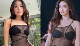 'Á hậu Việt kiều' bắt trend váy xuyên thấu gây bão của Hoa hậu Thái Lan, netizen tranh cãi nãy lửa