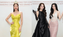 Dàn mỹ nhân 'đổ bộ' thảm đỏ công bố thí sinh Miss Grand Vietnam 2023, Ý Nhi và Á hậu Miss World mất hút