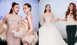 Mai Davika trình diễn váy cưới của Lan Khuê thiết kế, Hồ Ngọc Hà - Thanh Hằng cũng có mặt ủng hộ