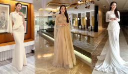 Soi tủ đồ 140kg Huỳnh Nguyễn Mai Phương mang đi nước ngoài, loạt trang phục  'ăn gian' từ 1,7 m lên hơn 1,8 m