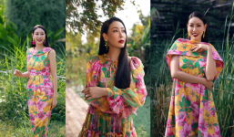 Hoa hậu Hà Kiều Anh khoe sắc trong 5 thiết kế cùng họa tiết Xuân hè