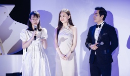 Hai tiểu thư nhà Sơn Kim biểu diễn ca khúc tự sáng tác mừng lễ cưới thiên kim Mika Nguyễn
