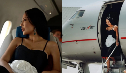 Á hậu Kiko Chan chuẩn giới siêu giàu, ngồi máy bay riêng và siêu xe khi sang Dubai làm việc