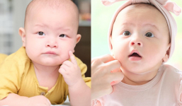 Cặp song sinh nhà Hồ Ngọc Hà - Kim Lý đáng yêu như thiên thần trong bộ ảnh mừng tròn 6 tháng tuổi