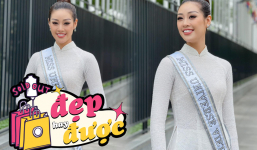 Hoa hậu Khánh Vân khoe dáng với Áo dài Việt Nam trên đường phố NewYork, đúng là 'nữ thần Áo dài' có khác!