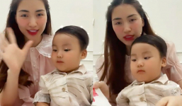 Con trai Hoà Minzy chưa đầy 2 tuổi đã hát theo mẹ cực yêu