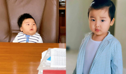 Con trai Hoà Minzy 3 tháng tuổi đã ngồi ghế Tổng giám đốc, lên đồ đậm chất tổng tài