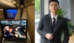Hết 'sân si' với người yêu cũ, Huỳnh Anh tiếp tục bị chỉ trích kém ý thức vì gác chân lên ghế trước trên máy bay?