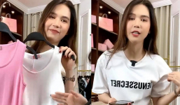 Sau thời gian nghỉ dịch, Ngọc Trinh livestream bán quần áo online