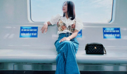 Văn Mai Hương ngồi vào ghế cấm không được ngồi trên tàu điện Cát Linh - Hà Đông