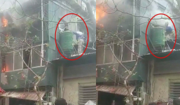 Xôn xao hình ảnh một người đàn ông như 'người nhện', leo lên nóc nhà cứu người trong đám cháy
