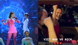 Vừa hoàn thành đêm diễn, Đông Nhi hòa cùng dòng người 'đi bão' mừng chiến thắng của Việt Nam tại SEA Games 31