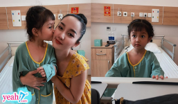 Lê Dương Bảo Lâm động viên tinh thần con gái lớn chuẩn bị phẫu thuật