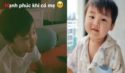 Con trai Hòa Minzy 21 tháng tuổi đã biết nói 'Hạnh phúc khi có mẹ' khiến ai nấy đều 'rụng tim'