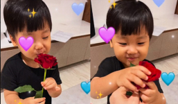 Bé Bo tặng hoa mừng sinh nhật Hòa Minzy, lời nhắn yêu thương gửi mẹ khiến fan rụng tim