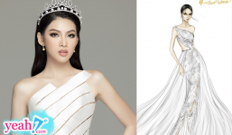 Những hình ảnh đầu tiên về  trang phục dạ hội của Ngọc Thảo tại Miss Grand International