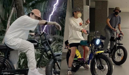 Sơn Tùng khoe dáng “siêu ngầu” bên xe máy điện trăm triệu, nhưng sao thấy bóng dáng ai quen quen?