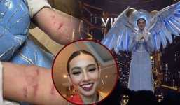 Thuỳ Tiên livestream tiết lộ chuyện thương tích ở tay và hậu trường sau sự cố thi Quốc phục tại Miss Grand