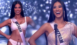 Kim Duyên tự tin sải bước ở phần thi dạ hội, bikini và Quốc phục trong bán kết Miss Universe 2021