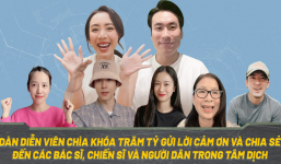 Thu Trang - Kiều Minh Tuấn cùng dàn sao phim 'Chìa khóa trăm tỷ' cổ động chống dịch