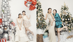 Mẫu nhí Bảo Hà sánh vai cùng chị đại Thanh Hằng trong trang phục Giáng sinh được thiết kế riêng của NTK Công Trí