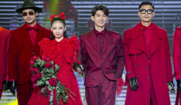 NTK Nguyễn Minh Công cùng “nàng thơ nhí” Bảo Hà mở hàng đầu năm với show diễn đỏ rực