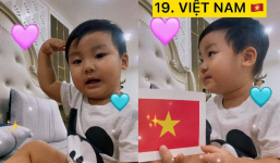 Mới tí tuổi đầu, con trai Hòa Minzy đã nhận diện được quốc kỳ 19 nước, CĐM phải thán phục vì thông minh