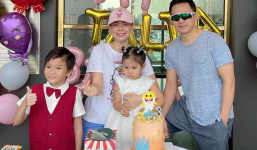 Ca sĩ Thanh Thảo tổ chức sinh nhật cho con gái, để lộ diện mạo con trai Ngô Kiến Huy giống ba y đúc