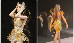 Hương Giang gây chú ý vì sáng tạo dáng catwalk mới nhưng netizen chỉ thắc mắc: 'Chị bị đau tay hả?'