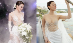 Phương Trinh Jolie giải thích về chiếc váy 'hở bạo' trong ngày cưới: 'Thật ra nó kín mít mà mọi người'