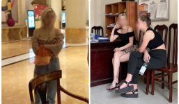 Lan truyền hình ảnh 2 cô gái du khách người Nga đã đến đồn công an nhận lại điện thoại bị mất
