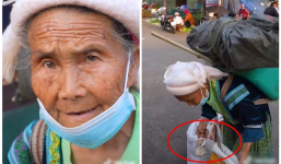 Bà cụ 82 tuổi nhặt ve chai được tặng thịt nhưng hành động ném chai lạnh lùng của chủ quán lại gây tranh cãi