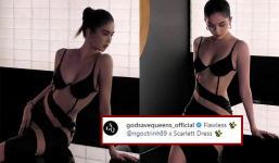 Sau ồn ào “đạo nhái” váy Kendall Jenner, Ngọc Trinh nay đã lên hẳn trang chủ thương hiệu quốc tế thế này!