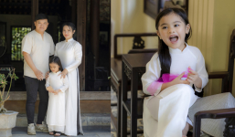 Vợ chồng đạo diễn Võ Thanh Hòa - Mai Bảo Ngọc khoe ảnh con gái 5 tuổi mặc áo dài