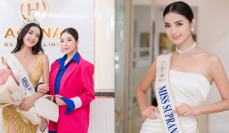 Tô Diệp Hà khoe sắc rạng rỡ bên cạnh Hoa hậu Siêu quốc gia 2013